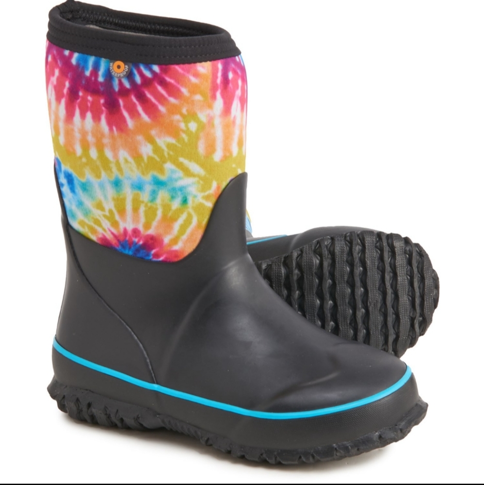 New in box bog boots sz 9t toddler winter boots rated -22° tie dye